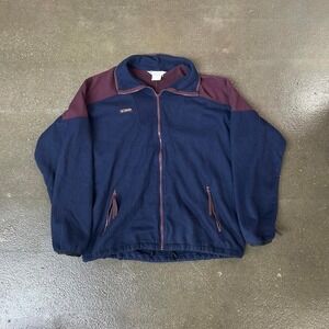 Columbia Sportswear Navy Size Large Full Zip Fleece Jacket